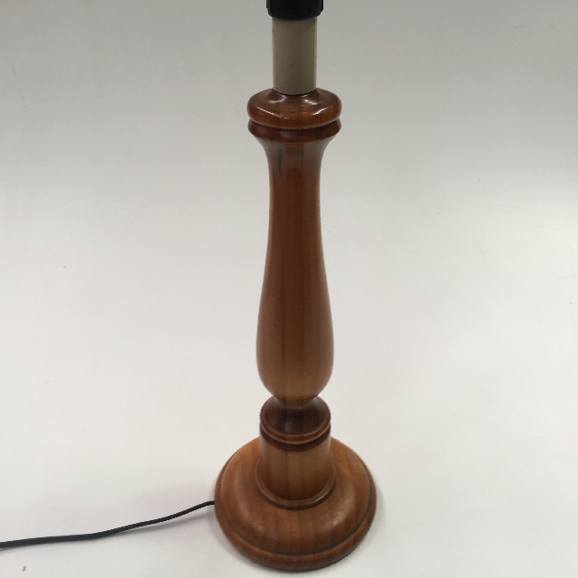 LAMP, Base (Table) - Candlestick Style, Light Wood